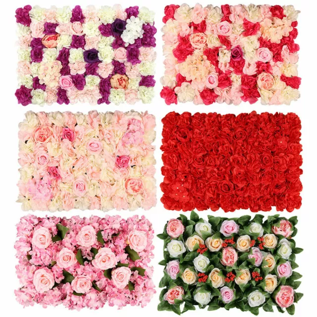 Artificial Rose Flower Wall Panels Backdrop Bouquet Wedding Party Background