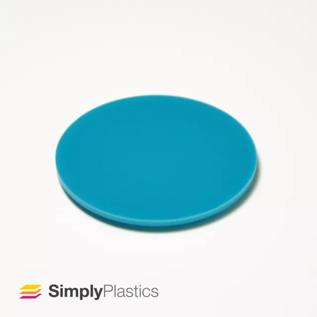 Perspex® Laser Cut Turquoise 7748 Acrylic Plastic Discs Circles / Multi-packs
