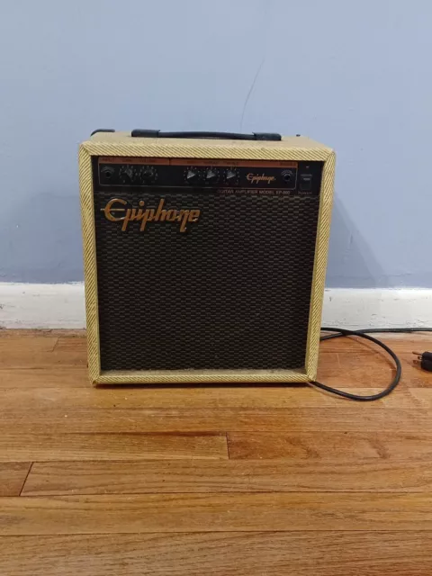 *Rare* Epiphone EP-800R Guitar Amplifier 8" Speaker Tweed 15W Practice Amp Yello