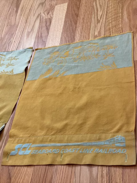 SCL Seaboard Coast Line Railroad Original Dinner Curtain Cloth Train 1950s