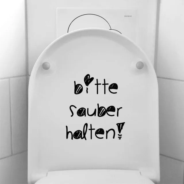 60cm Auto-Aufkleber Wc Toilette Klo Sauber Halten Klob?rste Benutzen Regeln  948