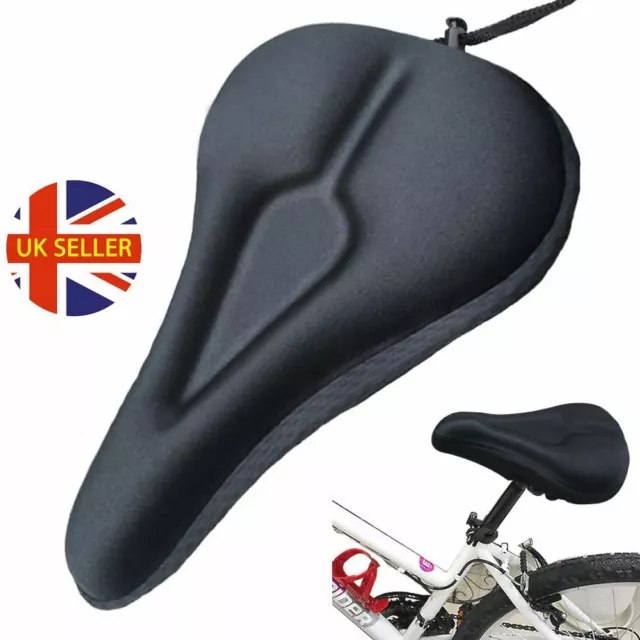 Bike EXTRA Comfort Soft Gel Pad Comfy Cushion Saddle Seat Cover Bicycle Cycle UK