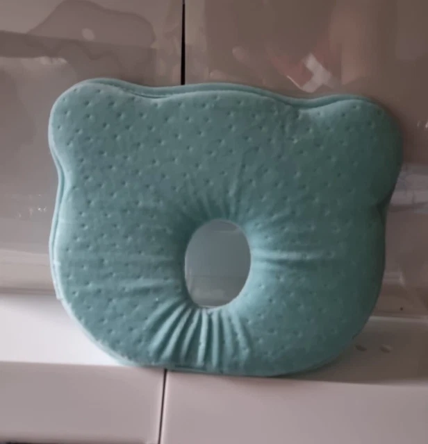 ⭐️Almohada de cuna para bebé recién nacido prevención cabeza plana cojín de espuma viscoelástica soporte para dormir