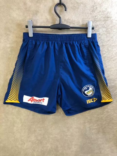 Parramatta eels NRL Rugby Short Size L Mens Blue Authentics Official Licensed