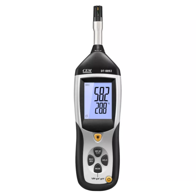 CEM DT-8892 Hochpräzise Digitalanzeige Hygro-Thermometer Psychrometer