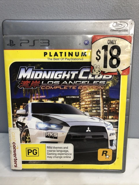 Midnight Club Los Angeles Sony PS3 missing manual