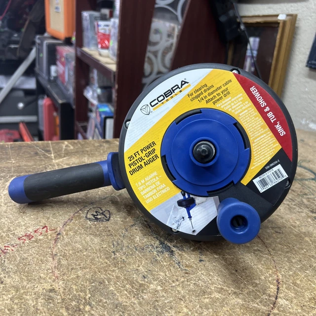 Cobra 84250 1/4-Inch By 25-Feet Plastic Drum Auger - View #7