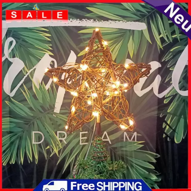 10 Inch Xmas Tree Topper Star Lighted Christmas Tree Decorations for Home Decor
