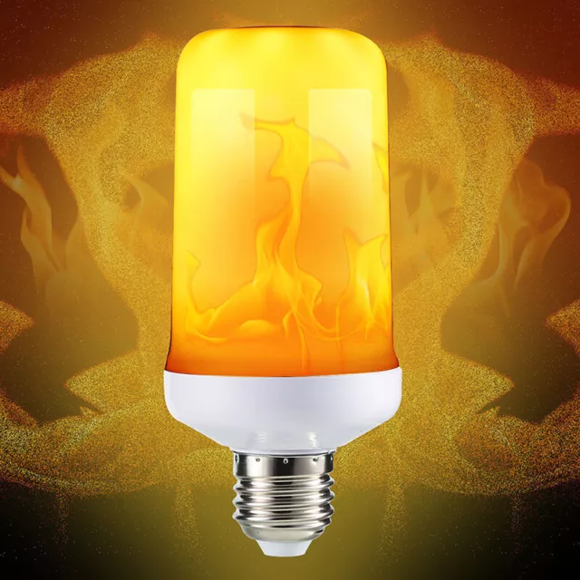 E27 5W 4 LED luce torcia fuoco lampada effetto fiamme lampadina sfarfallio lampadine js