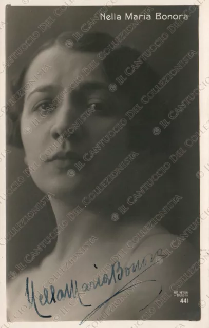 AUTOGRAFO su fotografia NELLA MARIA BONORA Attrice Cinema Teatro