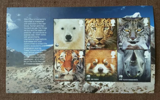 GB 2011 WWF Prestige Stamp Booklet Pane 1 ex DX52 Unmounted Mint  MNH