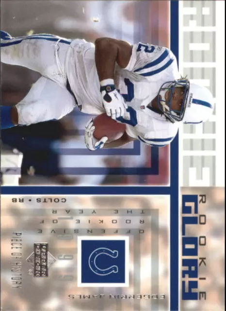 2002 UD Piece of History Rookie Glory Colts Football Card #RG5 Edgerrin James