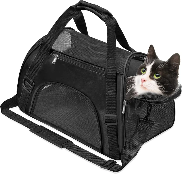 Borsa pieghevole lato morbido gatto/cane/animale domestico/cucciolo, portaerei portatili