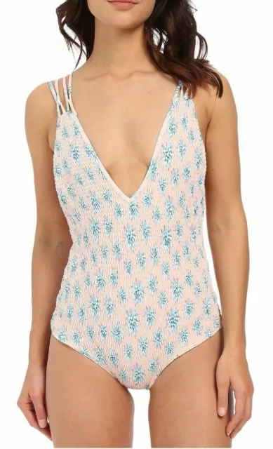 Tori Praver Swimwear Wild Ginger Agave Krishna One Piece Swimsuit Size Large -