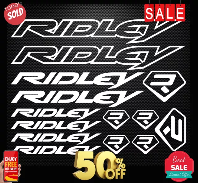 Fits Ridley Vinyl Decal Stickers Sheet Bike Frame Cycles Cycling Bicycle