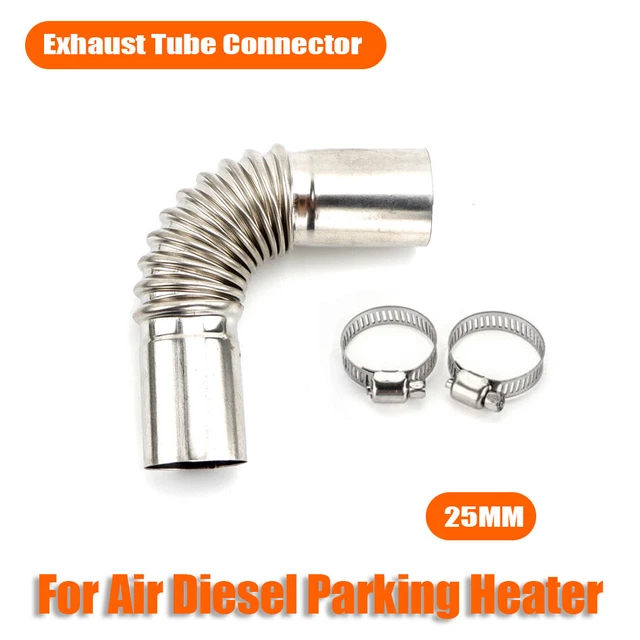 EXHAUST PIPE TUBE Elbow Diesel Heater Air Vent Ducting Connector Clamps