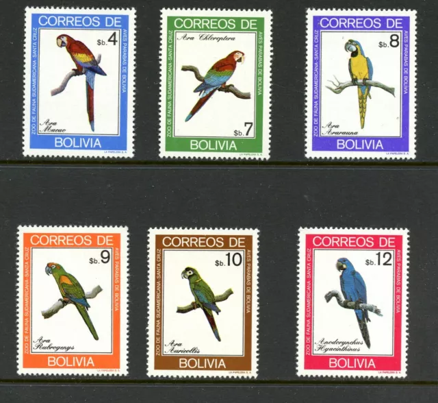 M668 Bolivie 1981 Oiseaux Short-Set 6v. MNH