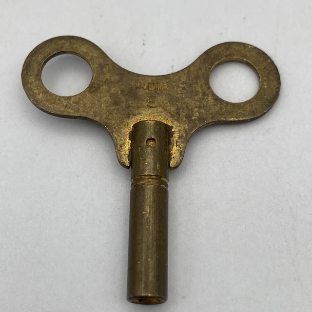 VINTAGE BRASS 5 Wall, Mantel Clock Wind Up Key India 8.47 PicClick