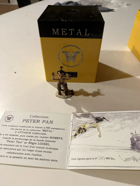 Figurine Attakus Peter Pan Par Loisel – Métal Numéroté N°778 – Boîte Abîmée