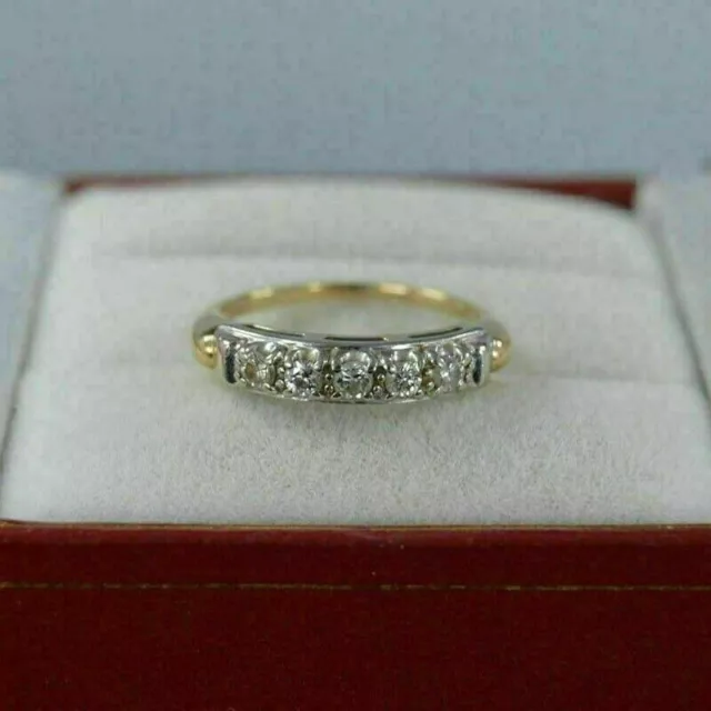 2Ct Round Lab Created Diamond Women's Engagement Ring 14K Yellow Gold Plated