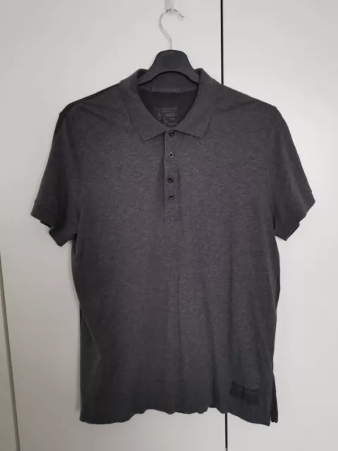 Allsaints Polo Shirt Large Grey  'Jacks Place'