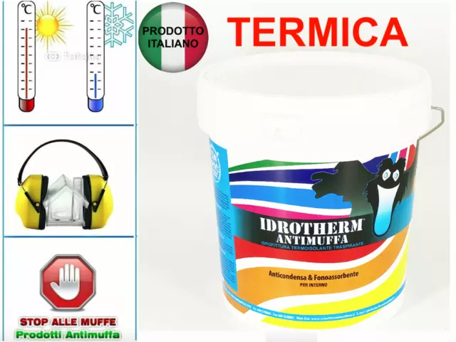 Pittura Termica Azzurro Anticondensa Antimuffa Termoisolante Risana Pareti Umide