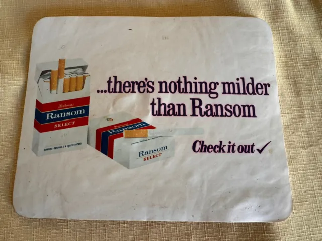 Ransom Cigarettes Advertising Promotional Shop Mat Sign