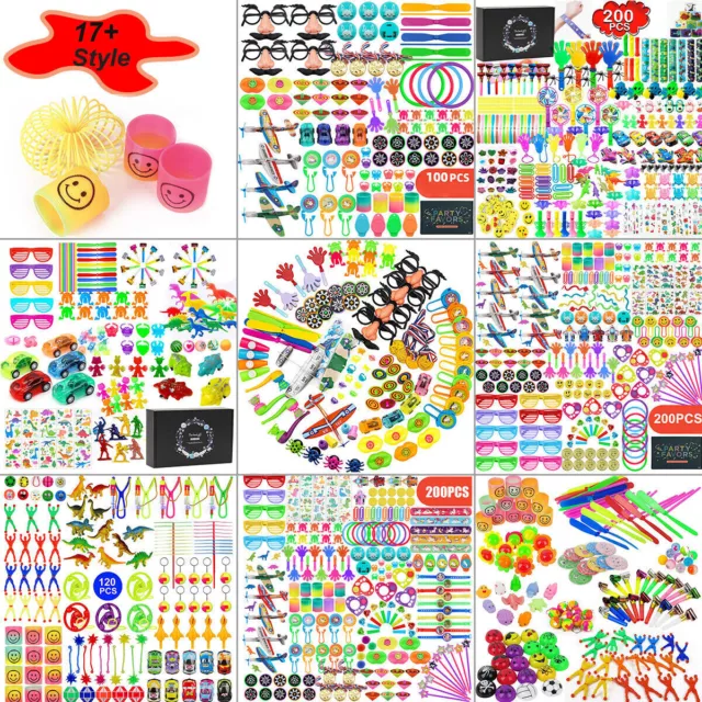 Kids Party Bag Fillers Party Favours Toys Unisex Children Bundle Gift 24-200pcs