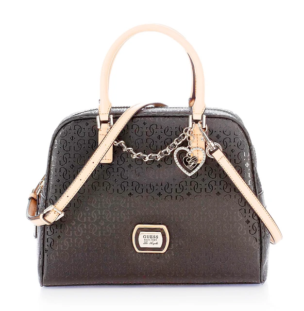 GUESS MARGEAUX Dome Satchel Peltre, Bolso Mujer Bolso de Mano con Asas