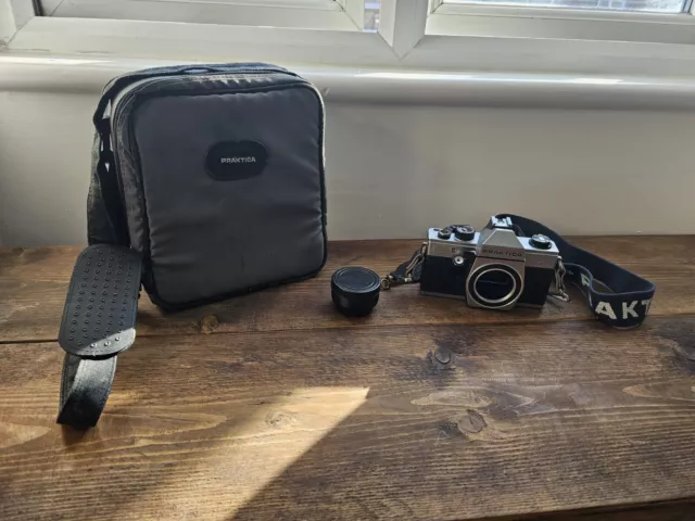 Vintage Praktica Nova II SLR 35mm Film Camera + Bag + Auto Tele Converter