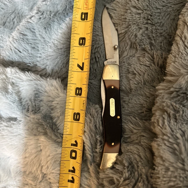 Collectible Schrade Old Timer 2230T Folding Knife. W/Belt Clip 9