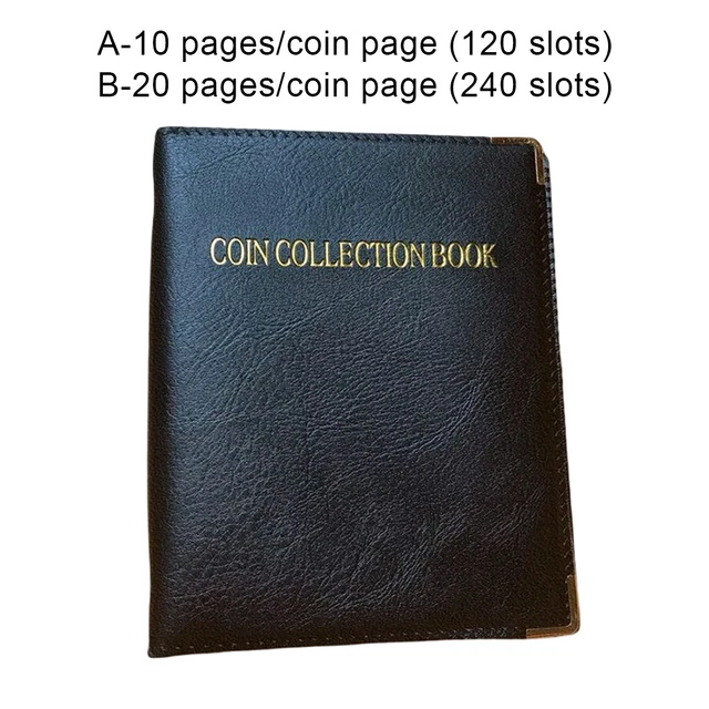 Coins Storage Book Collection Album Money Holder Binder Page Compartments