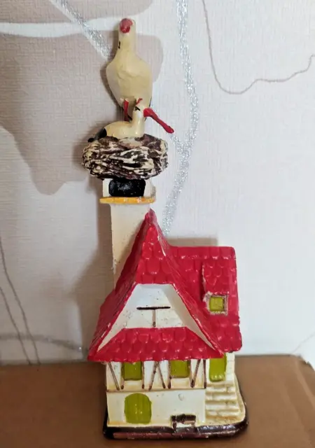 Maison miniature, Alsace, maison en sorte de plâtre, cigognes