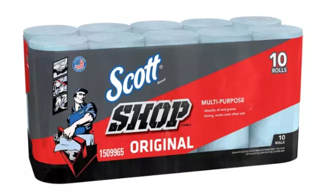 Scott Shop Multipurpose Towels  10 Pack (Per Roll, H 27.9cm x W 23.9cm)