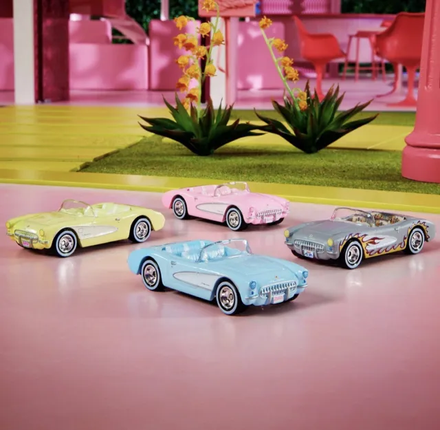 Hot Wheels Collectors Barbie The Movie Corvette 4-Pack - PRE ORDER 2