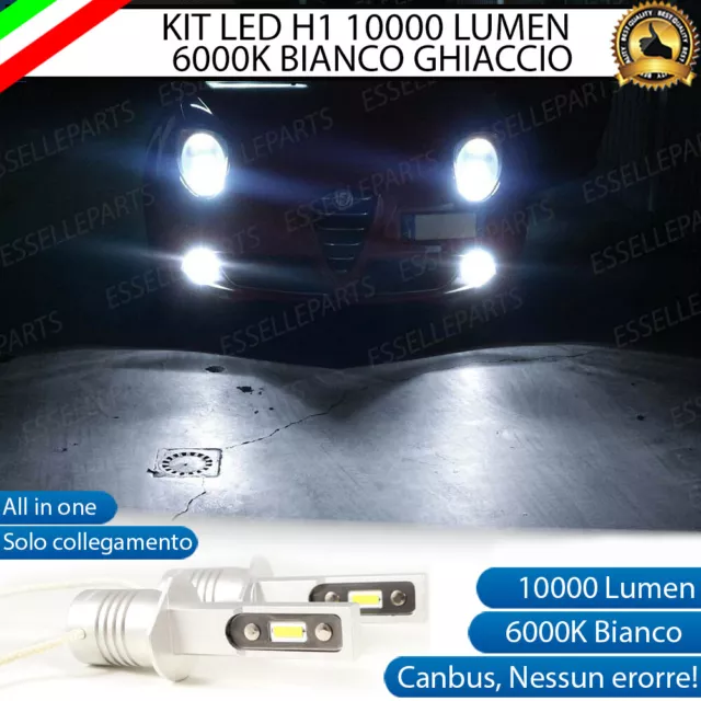 Kit Led H1 Alfa Romeo Mito H1  6000K Fendinebbia 10.000 Lumen No Avaria Luci