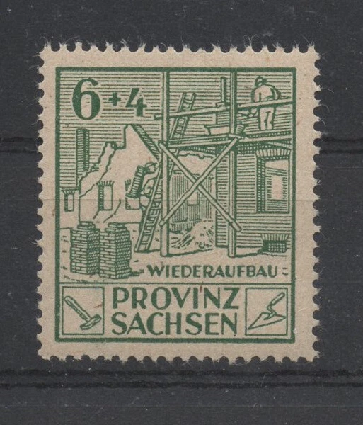 SBZ  Provinz Sachsen 87A  mit Plf. IV  (Wiederaufbau) postfrisch