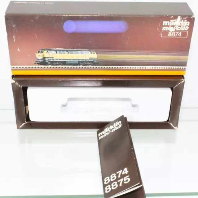 Märklin OVP Leerkarton mit Anleitung für 8874 Diesellok V160 BR 216 090-4