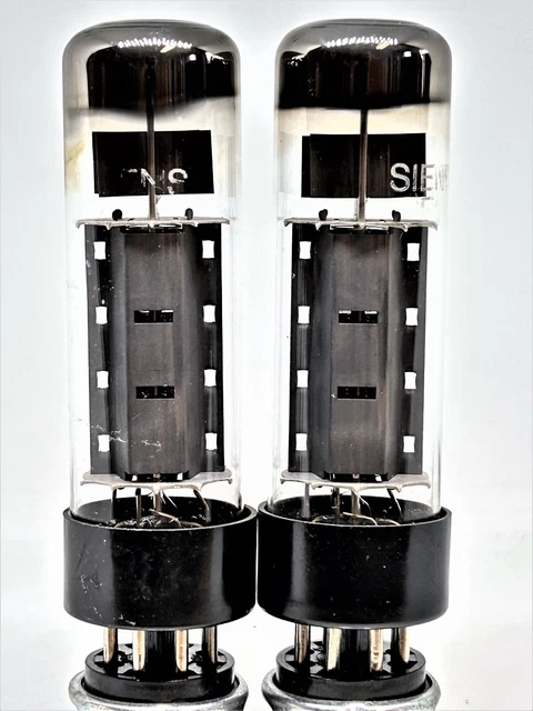 el34 6ca7 RFT Germany power tubes matched pair test strong tight base O getter