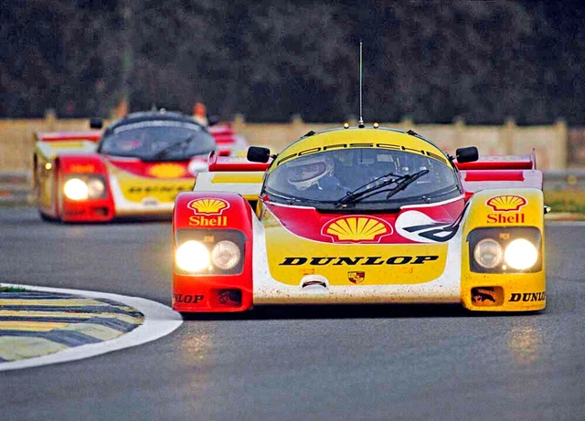 Hans Joachim Stuck, 1988 Le Mans, Porsche 962C, 7 x 5 Photo