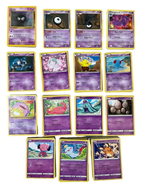 Lot of 324 Cards! Pokemon Trading Cards PSYCHIC Character & Energy 1999-2022 2