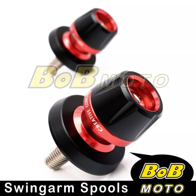 Rear Red 8mm Swingarm Spools Protector For Honda CBR600RR 03-10 11 12 13 14 15