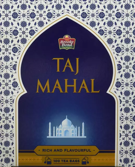 Brooke Bond Taj Mahal 100 Tea Bags Pack Finest Assam Chai Rich & Flavourful