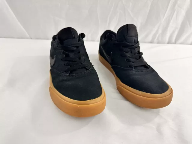 NIKE SB CHARGE Canvas Black Gum Sole Men's Size 7.5 Casual Shoes Sports ...