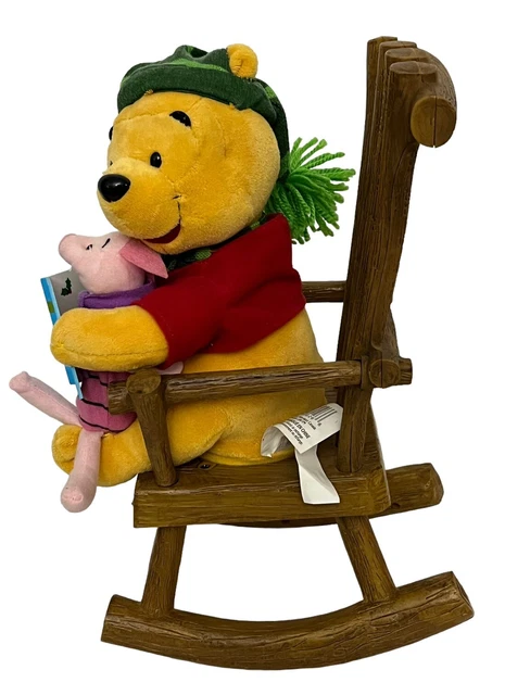 DISNEY WINNIE THE Pooh and Piglet Musical Plush Rocking Chair Christmas ...