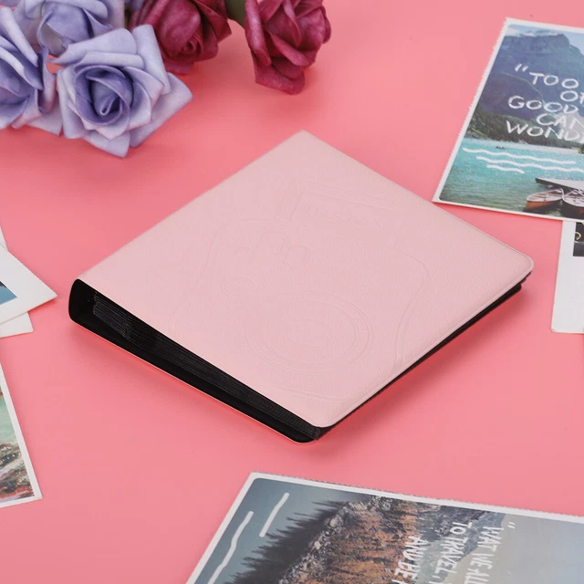Pink 68 Pockets Photo Album Picture Case Storage For