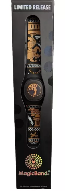 NEW 2022 Disney Parks Magic Band Plus Hercules Black & Gold LR LINKABLE  *RARE