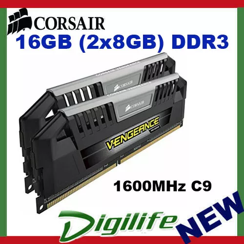 Corsair Vengeance Pro 16GB (2x8GB) DDR3 1600MHz C9 Desktop Gaming Memory Silver