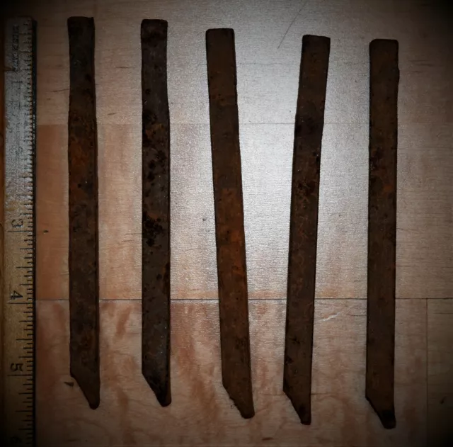Rustic decor Antique (5) square nails spikes Barn Log cabin 5"+
