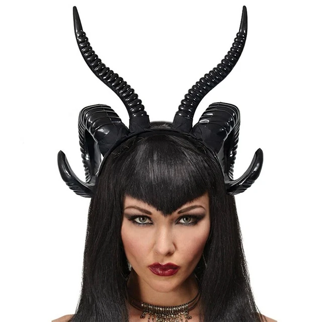 Halloween Sheep Horn Headband – Gothic Devil Horns Headwear For Cosplay & Costume Parties
